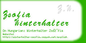 zsofia winterhalter business card